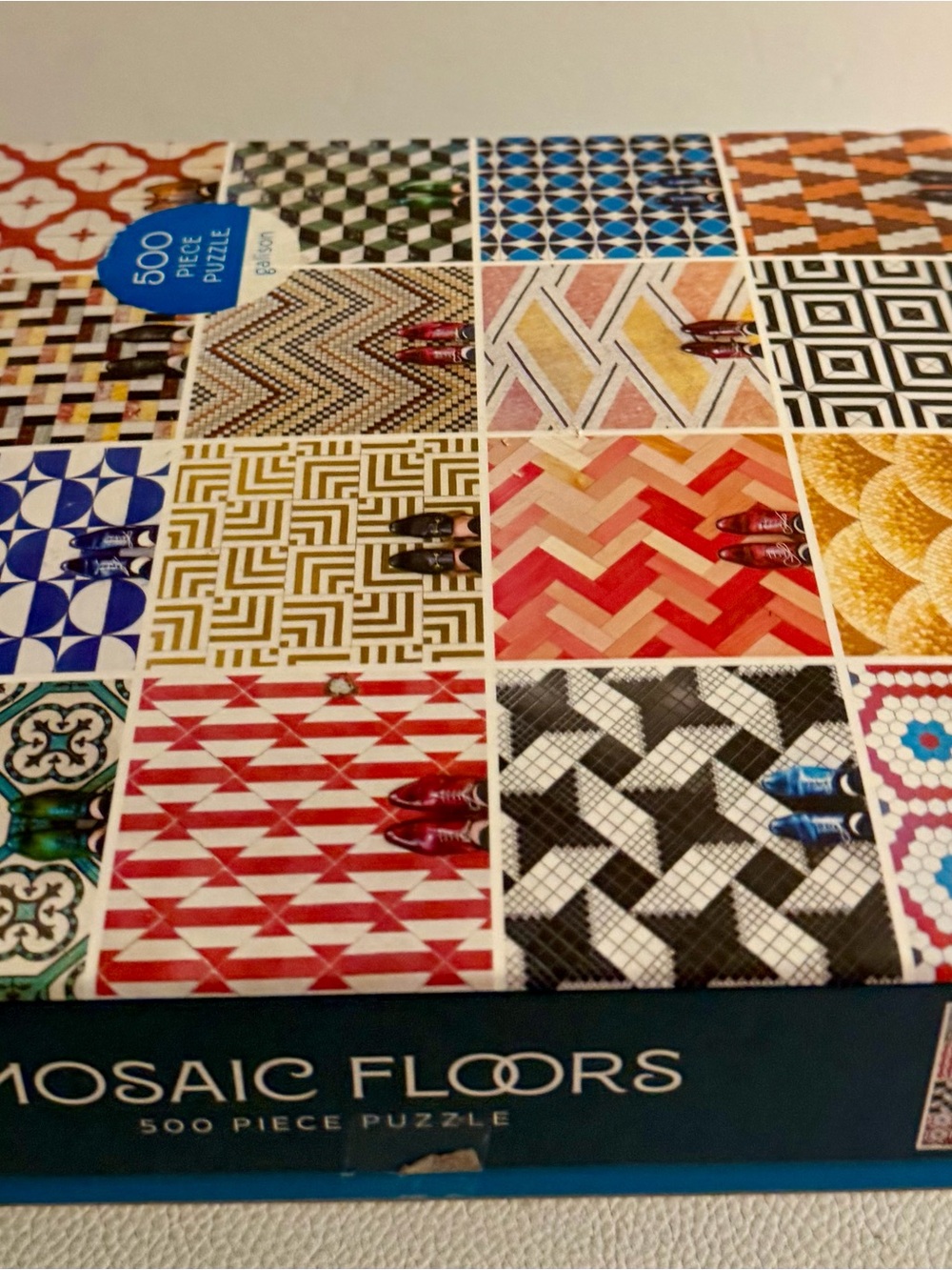 Galison Mosaic Floors 500 Piece Jigsaw Puzzle Complete Colorful Tile Art 20x20 - Picture 10 of 16